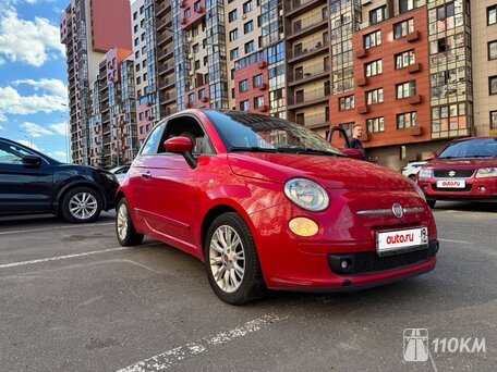 Fiat, 500, 1200, 65, бензин, хэтчбек, робот, передний привод, среднее состояние, левый, красный, 850 000 ₽